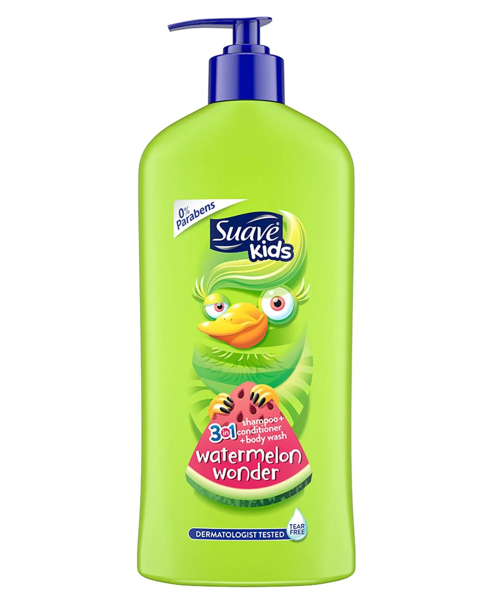 Suave Kids 3 in 1 Shampoo Conditioner Body Wash For Tear-Free Bath Time, 40 oz