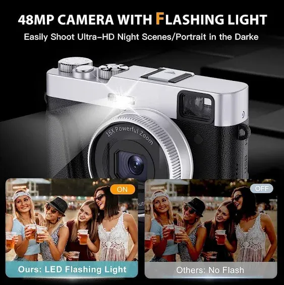 4K Digital Camera for Photography Autofocus, 48MP YouTube Vlogging Camera