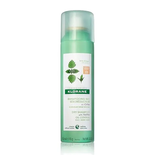 Klorane Dry Shampoo with Nettle for Oily Hair and Scalp, Regulates Oil Production, Paraben & Sulfate-Free