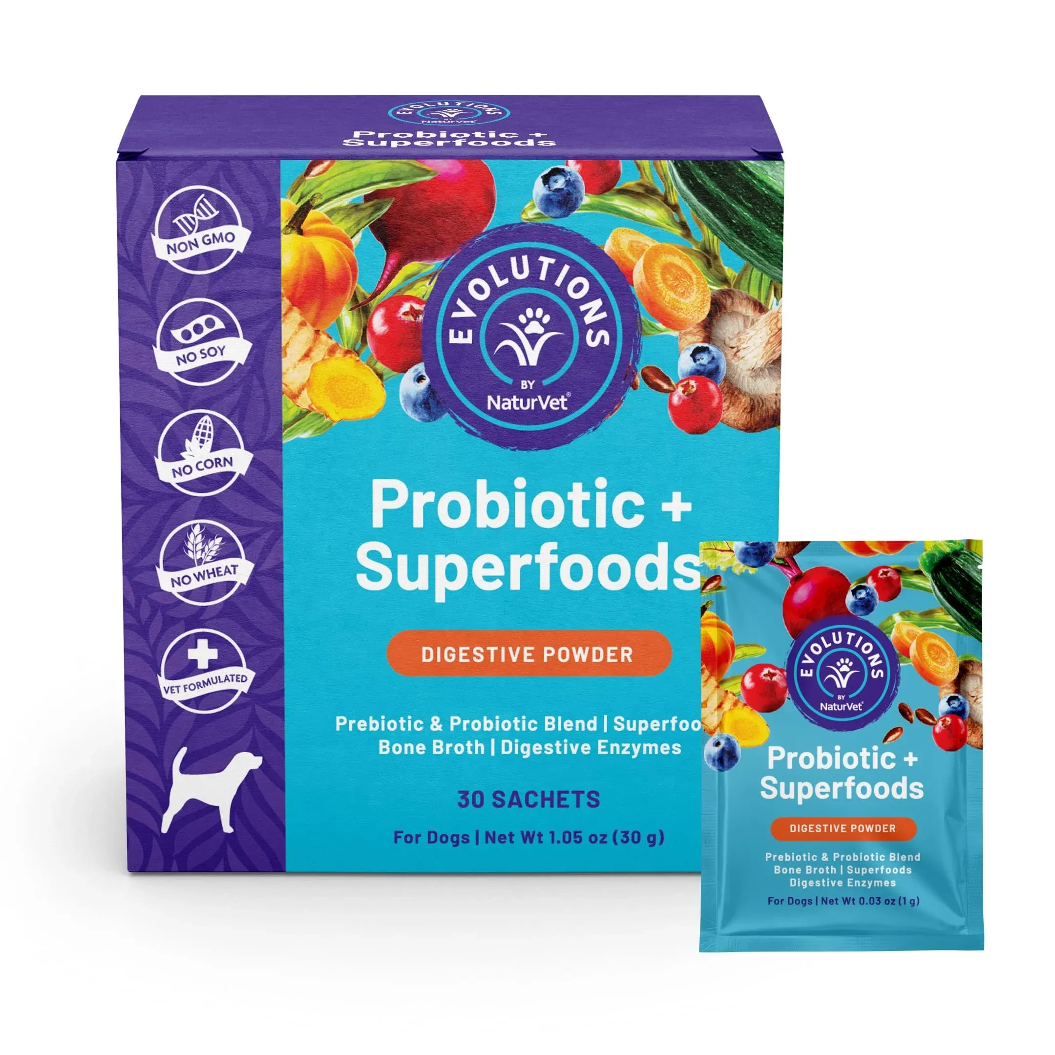 NaturVet Evolutions Probiotic + Superfoods