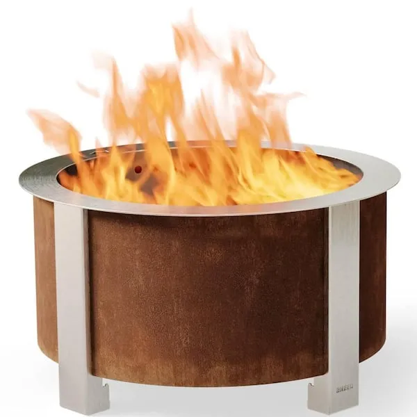 X Series 24 Smokeless Fire Pit in Corten Steel