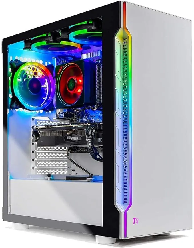 Skytech Gaming Eclipse Lite Gaming PC, Ryzen 7 7800X3D 4.2 GHz, RTX 4070 Ti, 1TB NVMe Gen4, 32GB Ddr5 Ram RGB, 850W Gold PSU Wi-Fi, Win 11 Home, RGB