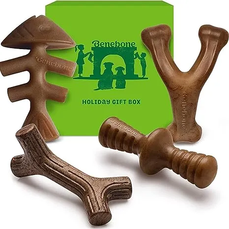 Benebone 4-Pack Dog Chew Toys for Aggressive Chewers