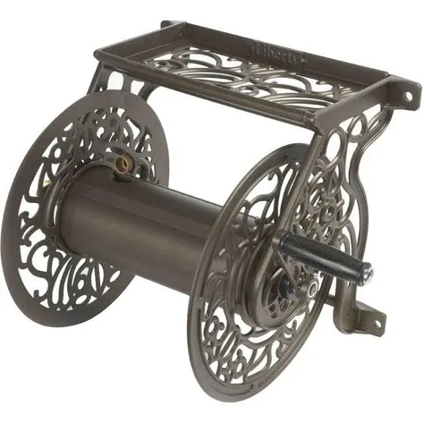 Liberty Garden LBG-704 125' Steel Decorative Garden Hose Wall Mounted Reel