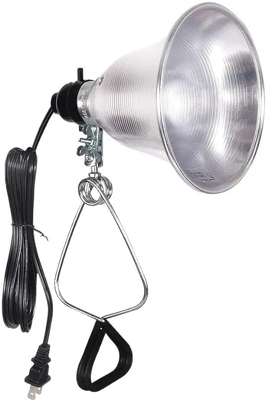 Simple Deluxe HIWKLTCLAMPLIGHTS Clamp Lamp Light with 5.5 Inch Aluminum Reflector up to 60 Watt E26 (no Bulb Included), 6 Feet Cord