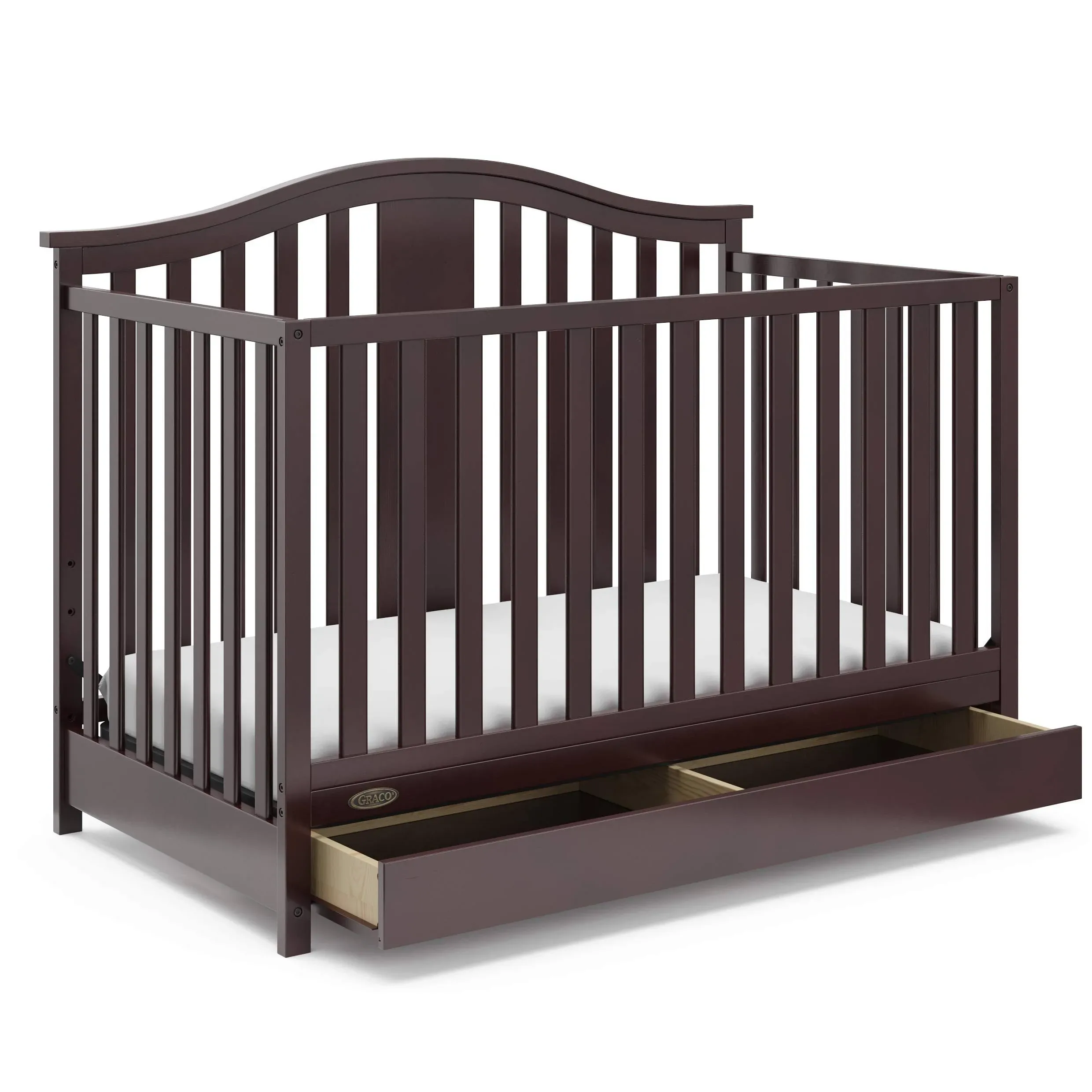 Graco Solano 4 in 1 Convertible Crib with Drawer Espresso