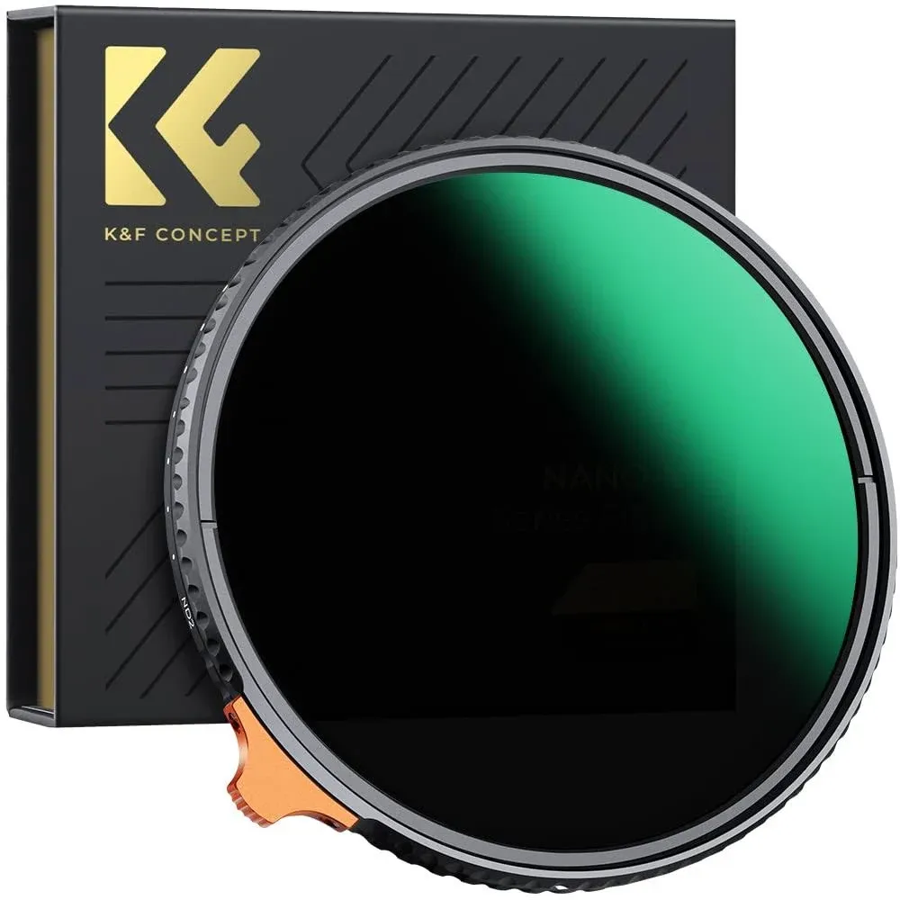 K&F Concept 49mm Variable ND Filter Nd2- Nd400 High Definition Nano x Adjustable Fader Neutral Density Lens Filters(HD Nano-X Version)