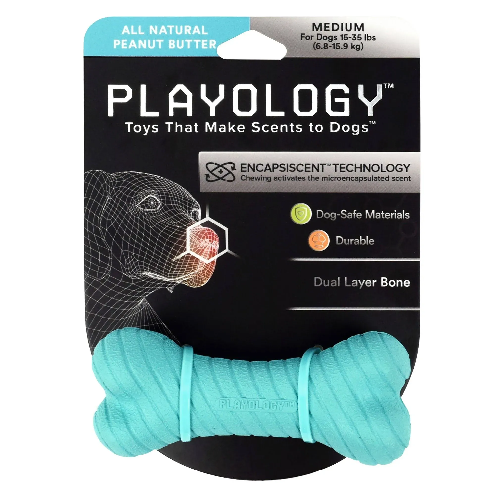 Playology Dual Layer Bone Dog Toy