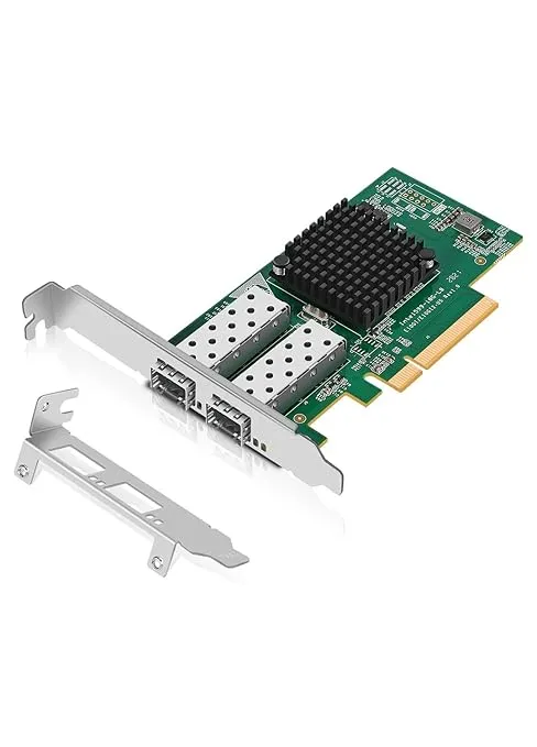 10Gb Dual LAN SFP PCI-e Network Card, Intel 82599(X520-DA2) Controller, NICGIGA 10Gbps Ethernet Adapter, 2 * 10Gbe SFP Port, 10G NIC Card, Support Windows/Windows Server/Linux/VMware