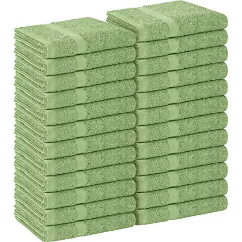 Utopia Towels Sage Green Salon Towels, Pack of 24 (Not Bleach Proof, 16 x 27 ...