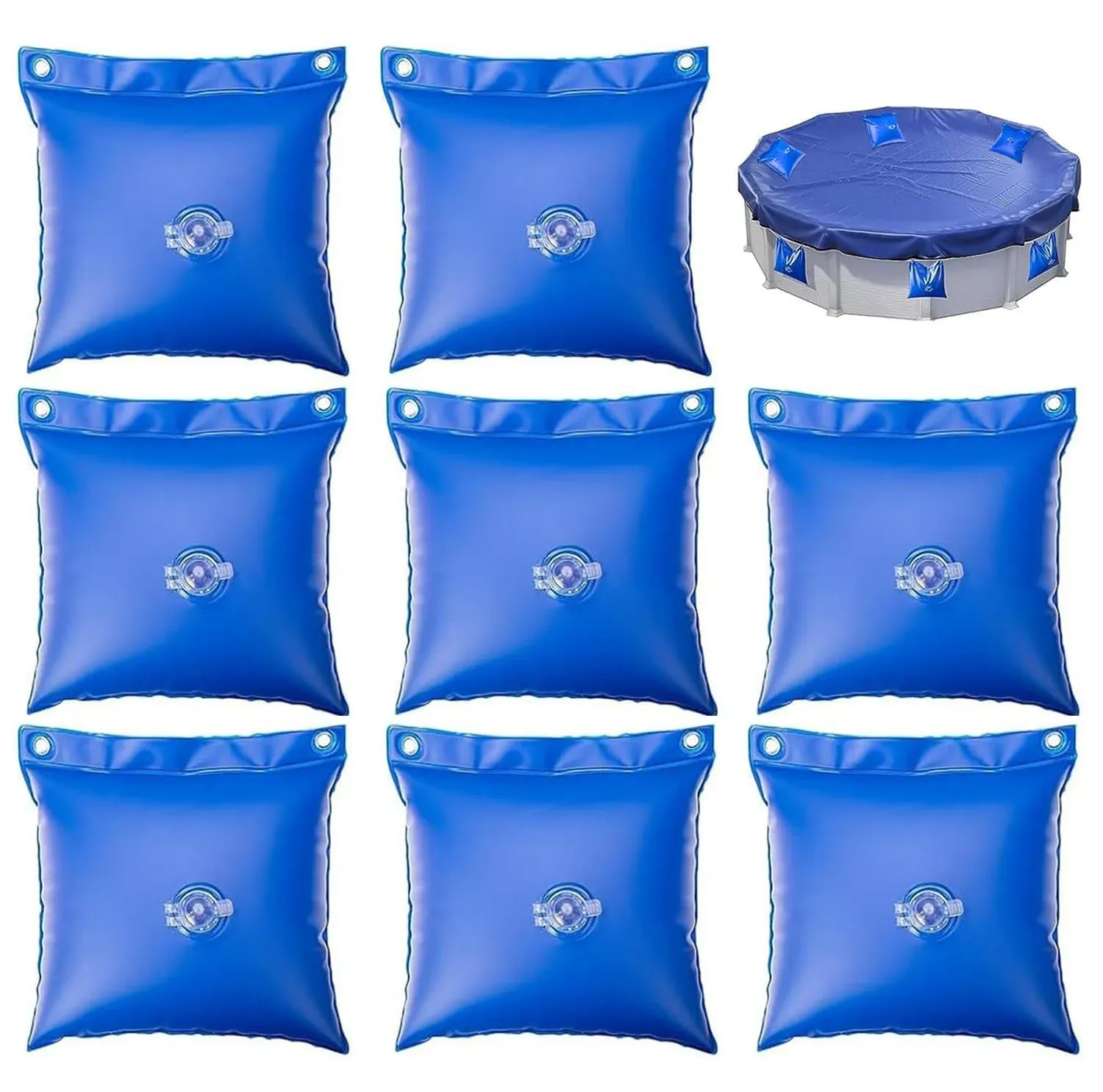 8 Pack Pool Water BagsSwimming Pool Cover Hanging BagDurable 0.4 mm PVC Pool ...