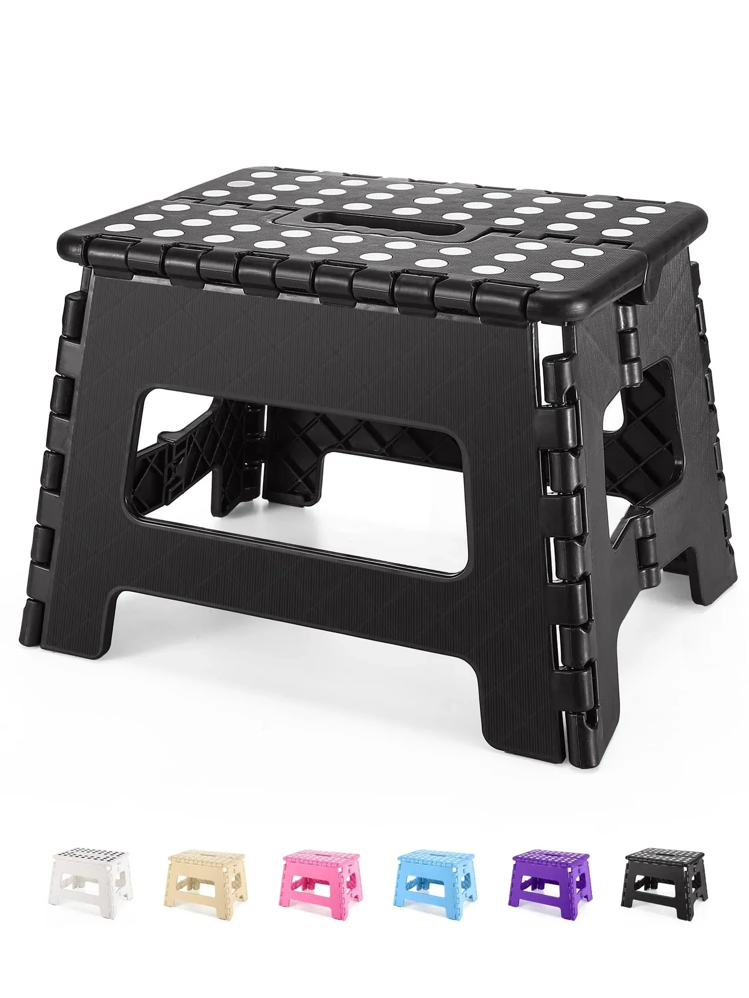 Dyforce Folding Step Stool 9, Durable Kids Step Stool, Heavy Duty Step Stools for Adults, Compact Foot Stools, Light-Weight Todd