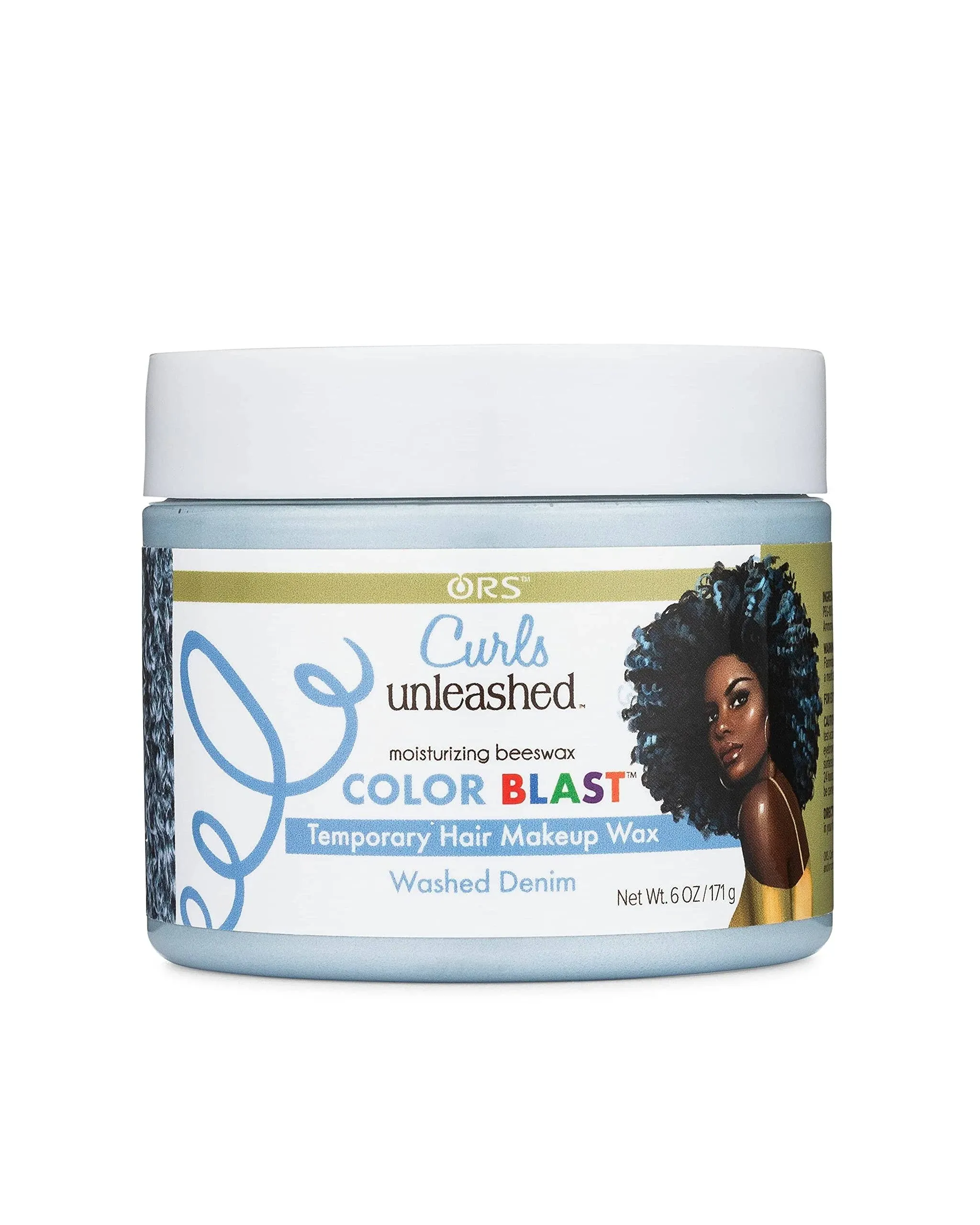 Color Blast Temporary Hair Makeup Wax | Curls Unleashed Washed Denim