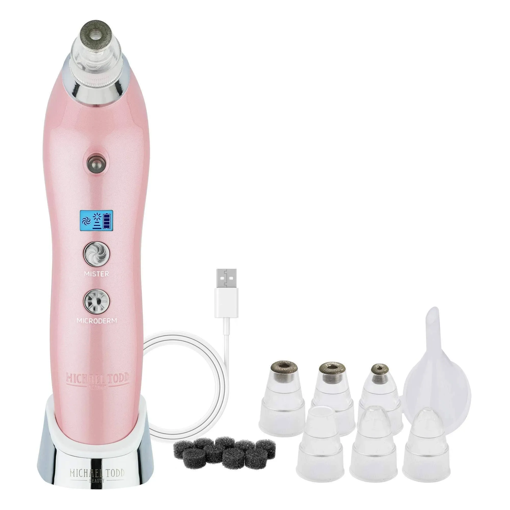 Michael Todd Beauty Sonic Refresher Wet/Dry Microdermabrasion System (Pink)