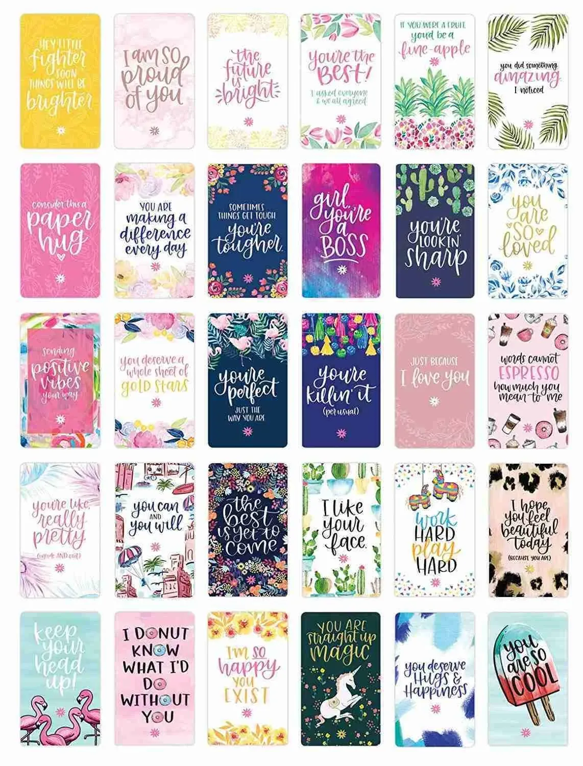 bloom daily planners Encouragement Card Deck Cute Inspirational Quote Cards