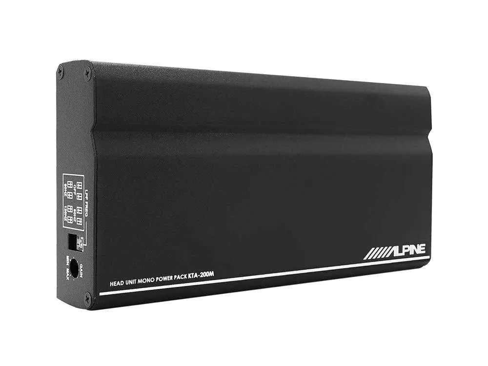 Alpine KTA-200M Compact  200 watts RMS Class D Monoblock Power Pack Amplifier