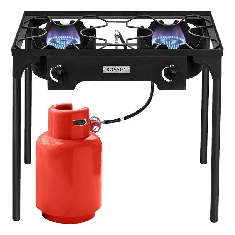 Professional Outdoor Double Stove Propane Burner Portable 2 Cooker 150000 BTU