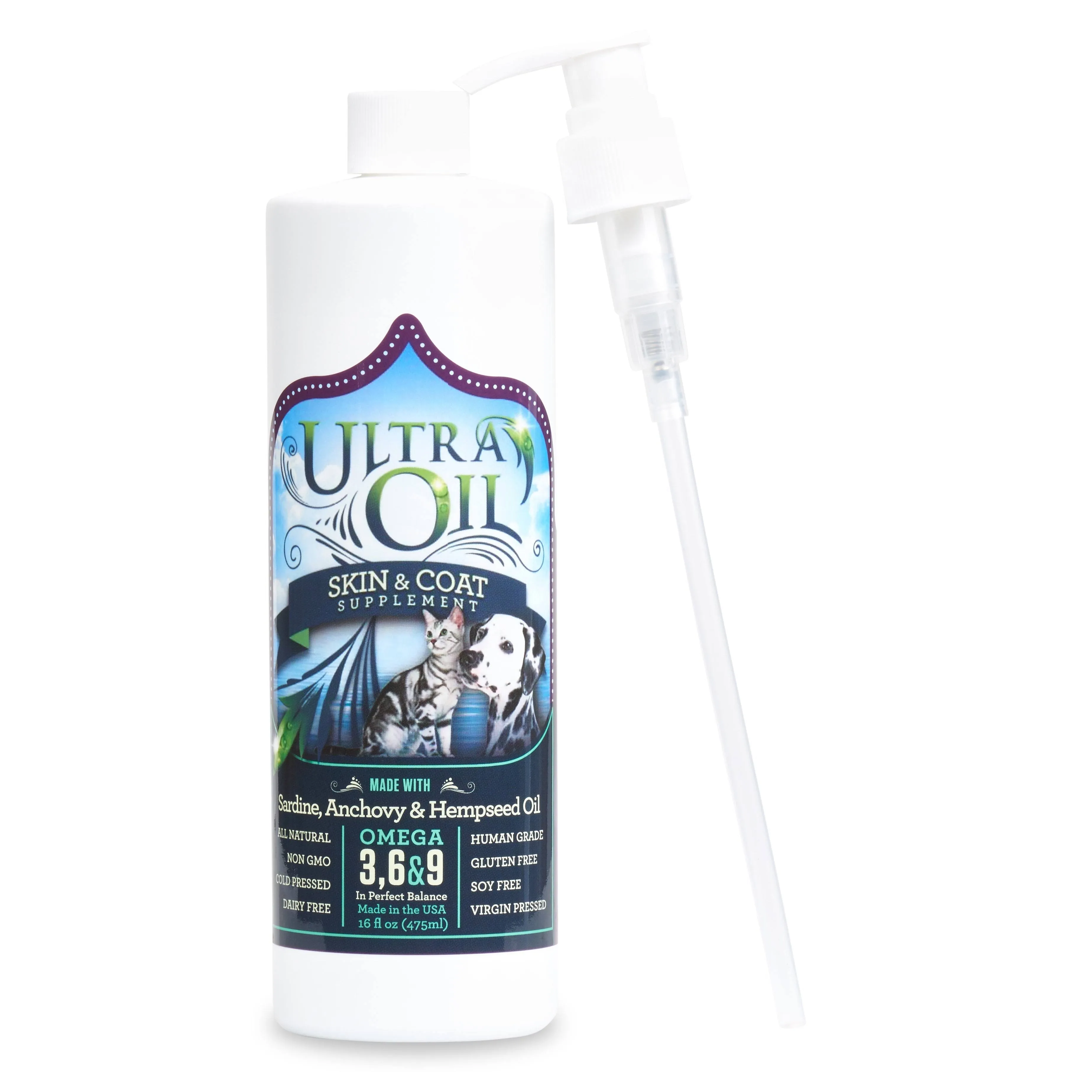 Ultra Oil for Pets Skin & Coat Supplement for Cat & Dog