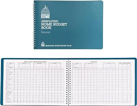 Dome(R) Simplified Home Budget Book, 7 1/2in. x 10 1/2in., Teal