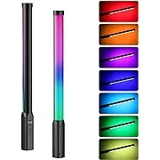 ULANZI VL119 Handheld Light Wand, 360° RGB LED Video Light for Photography, 2600mAh Rechargeable Tube Light for Video Shooting, 2500-9000K Dimmable Camera Light with LCD