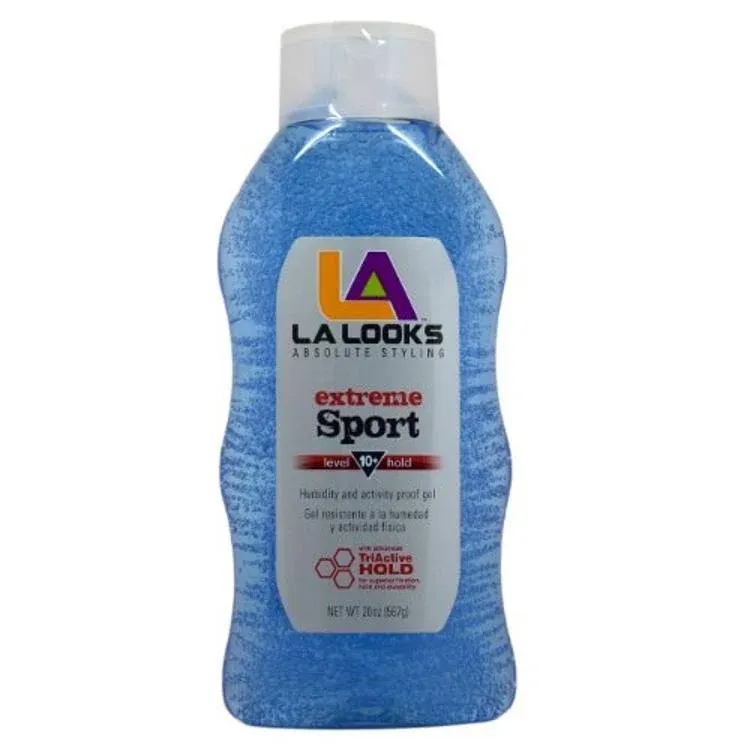 L.A. Looks Sport Xtreme Hold Gel, Hold Level 10 , 20-Ounce (Pack of 6)