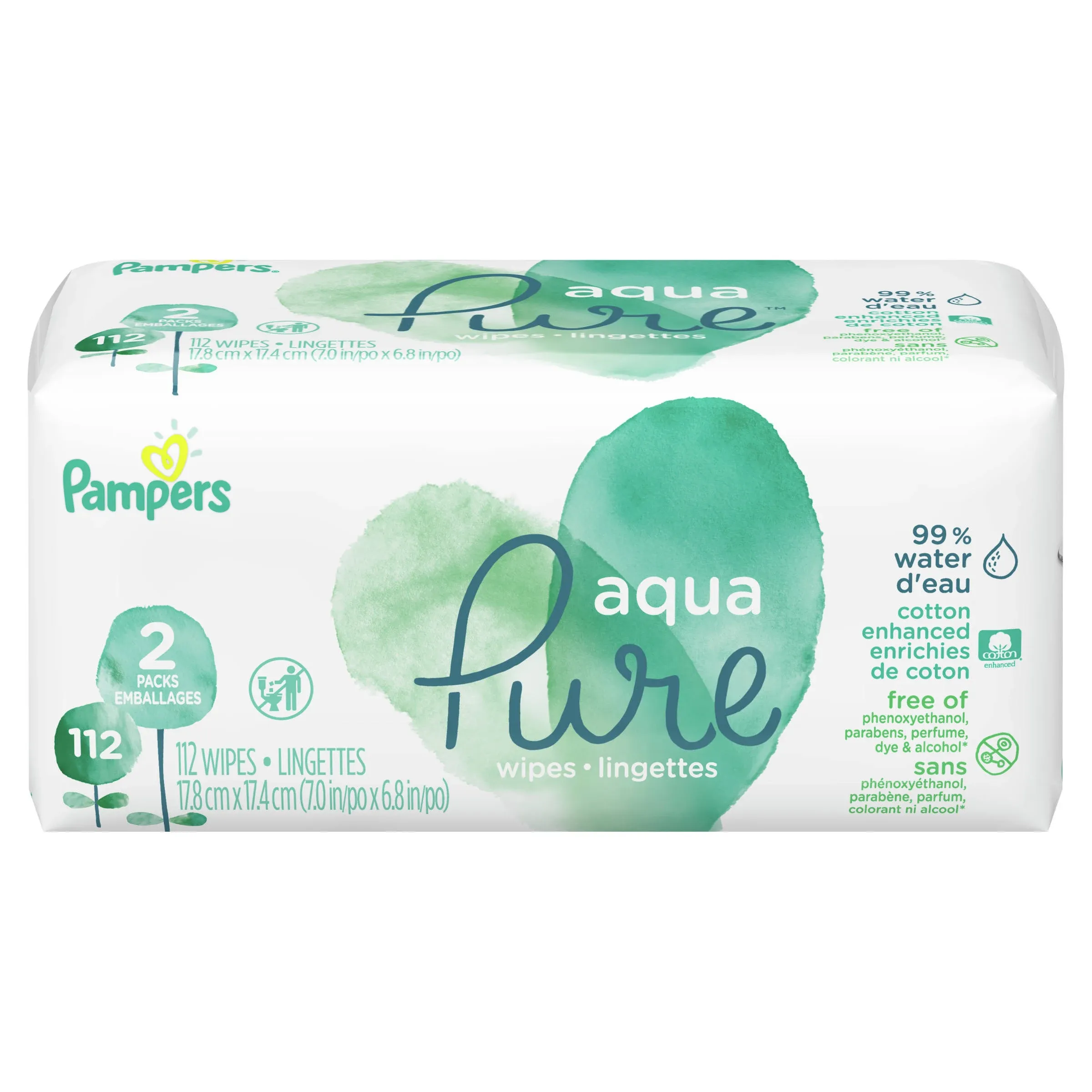 Pampers Aqua Pure 112-Count Pop-Top Wipes