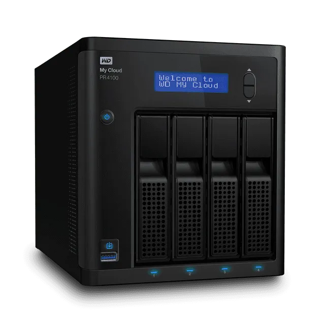 WD Diskless My Cloud Pro Series PR4100 Network Attached Storage - NAS - WDBNFA0000NBK-NESN