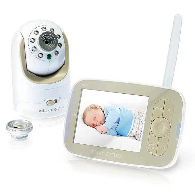 Infant Optics - Video Baby Monitor with 3.5" Screen - Gold/White