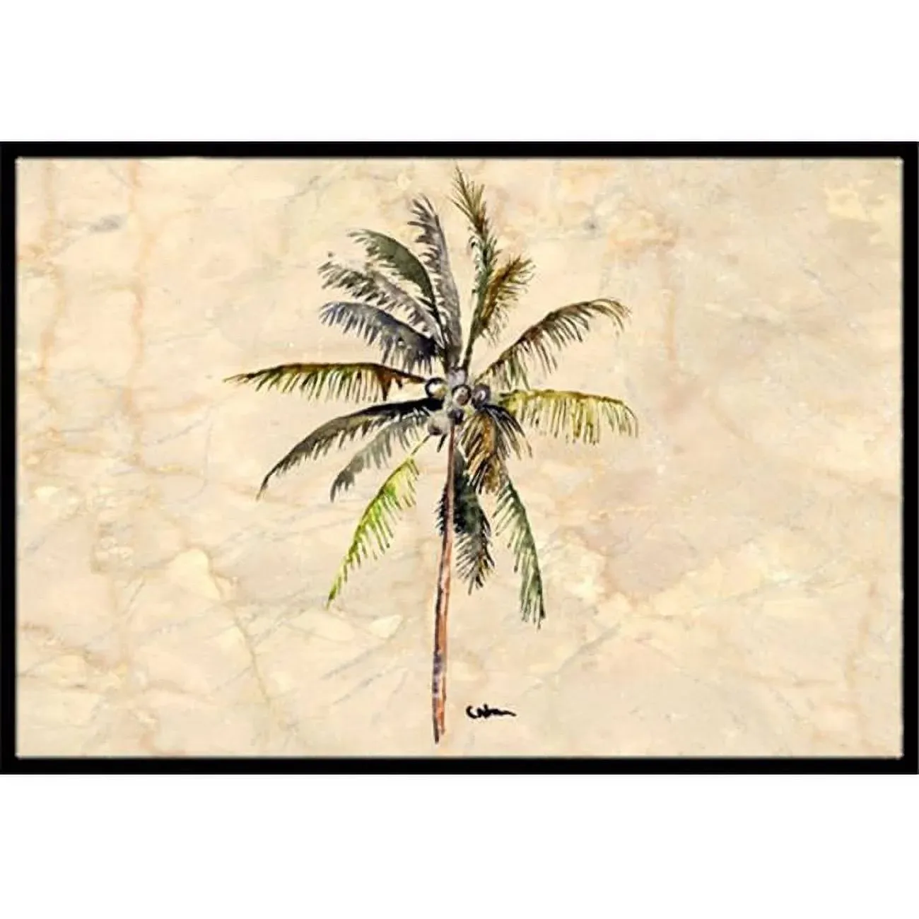 Caroline&apos;s Treasures 24 in x 36 in Palm Tree #3 Door Mat Indoor/Outdoor