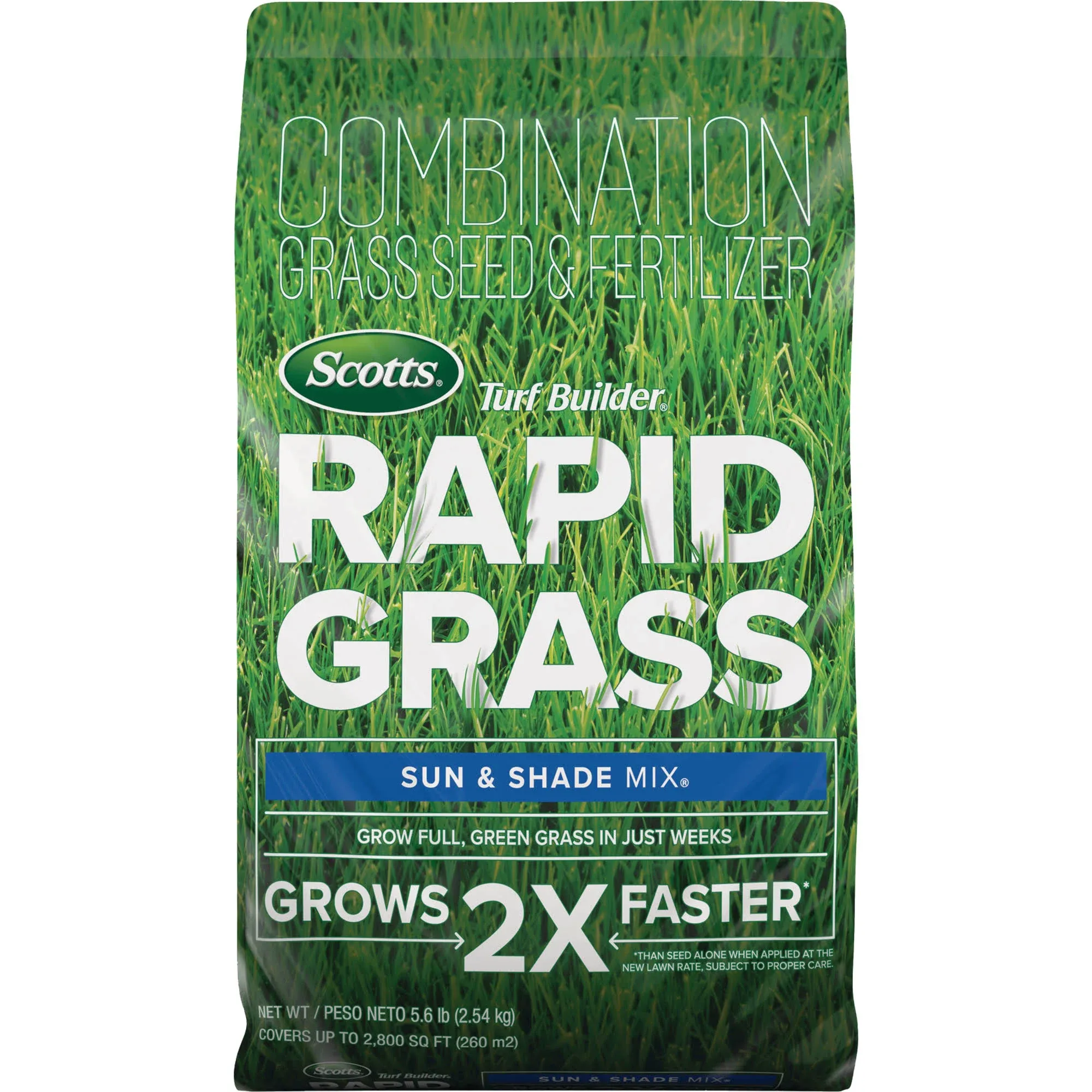 Scotts Turf Builder Rapid Grass Seed Sun & Shade Mix - 5.6lb