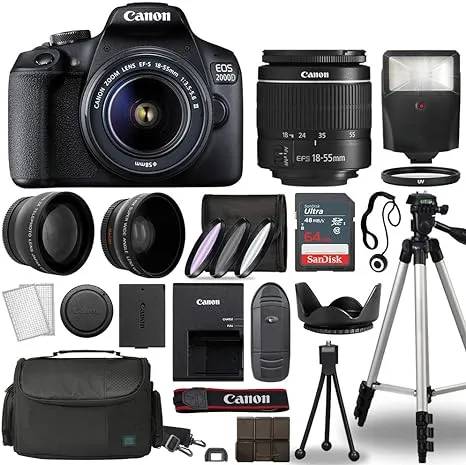 Canon EOS 2000d Dslr Camera 18-55mm Lens