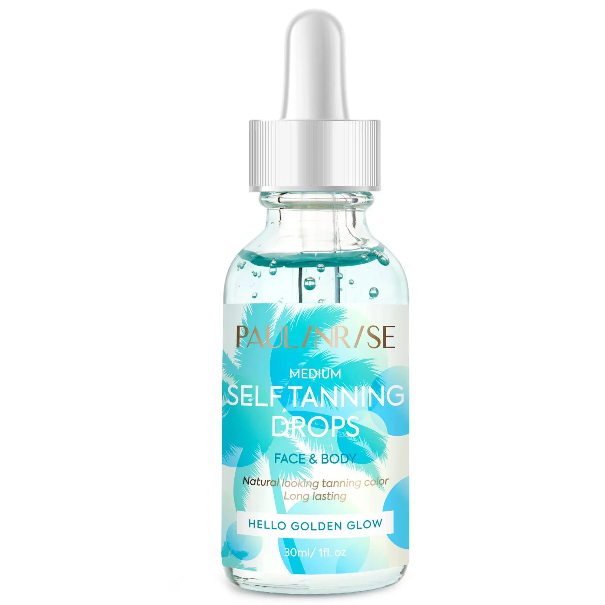 PAULINRISE Tanning Drops, Self Tanning Drops to Add to Moisturizer- Face Tanning Drops for Gradual Glow, Vegan and Cruelty Free, 1.01 fl oz