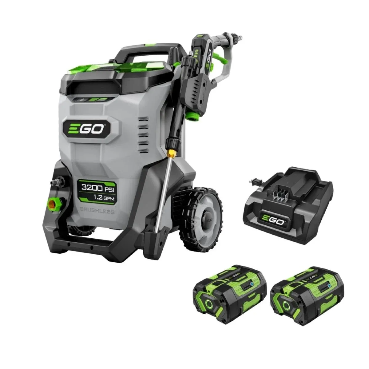 EGO POWER+ 3200 PSI 1.2-GPM Cold Water Battery Pressure Washer with 5 Spray Tips 6 Ah (Battery and Charger Included) Lowes.com