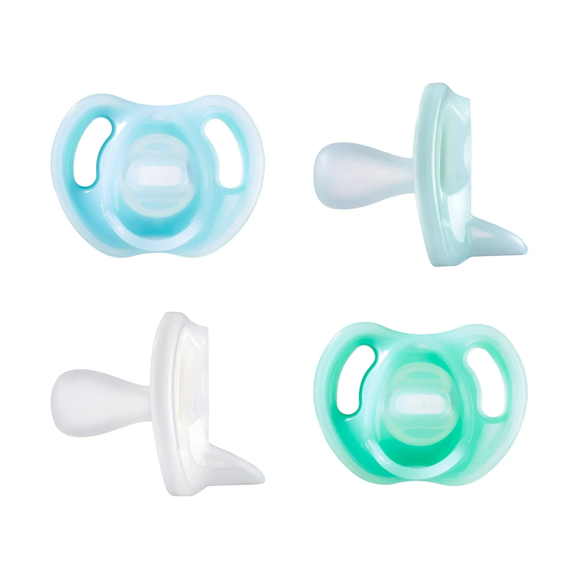 Tommee Tippee Ultra-Light Silicone Pacifier, Symmetrical One-Piece Design, BPA ...