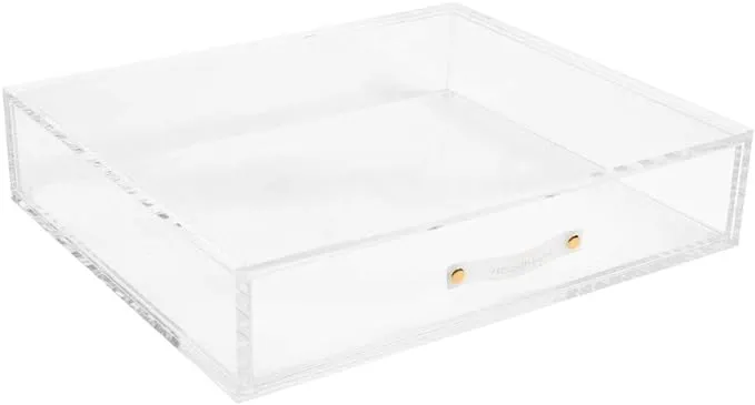 RUSSELL+HAZEL Acrylic Drawer with Logo Pull, 12.5” W x 10.5“ L x 2.75” H (55745)