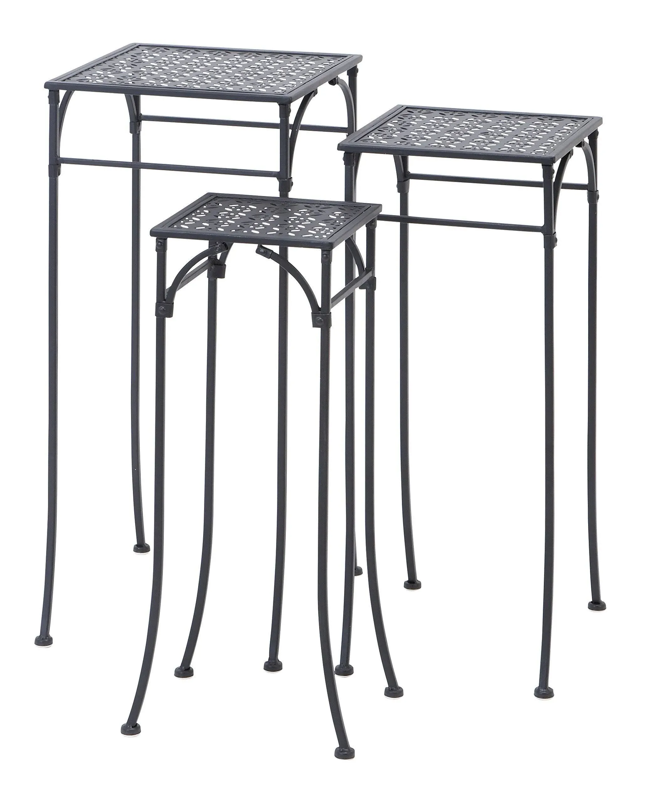 Metal Square Plant Stands - Set of 3