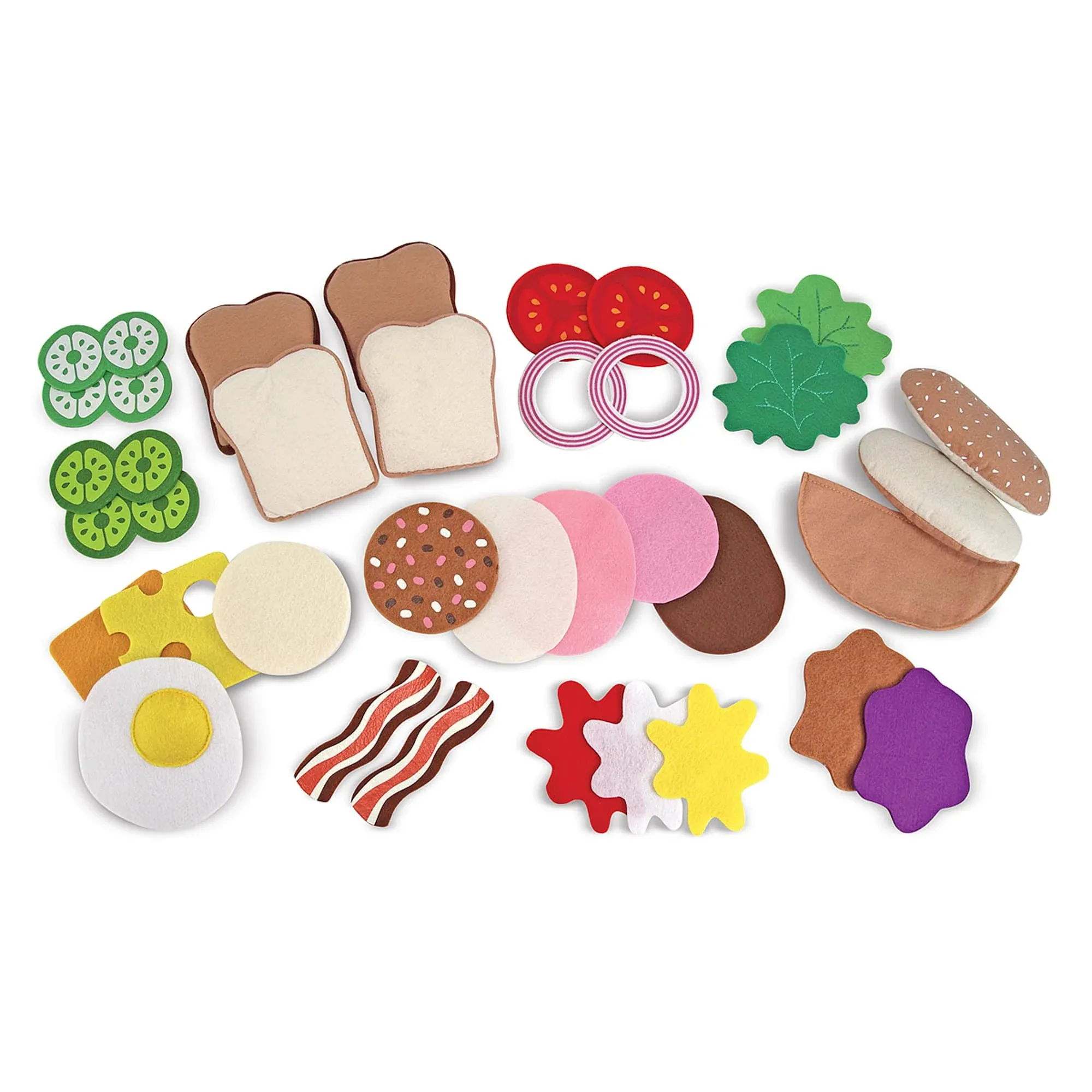 Toddlers Role Play Felt Food Sandwich Set Themed Chef Server Customer Kids Child