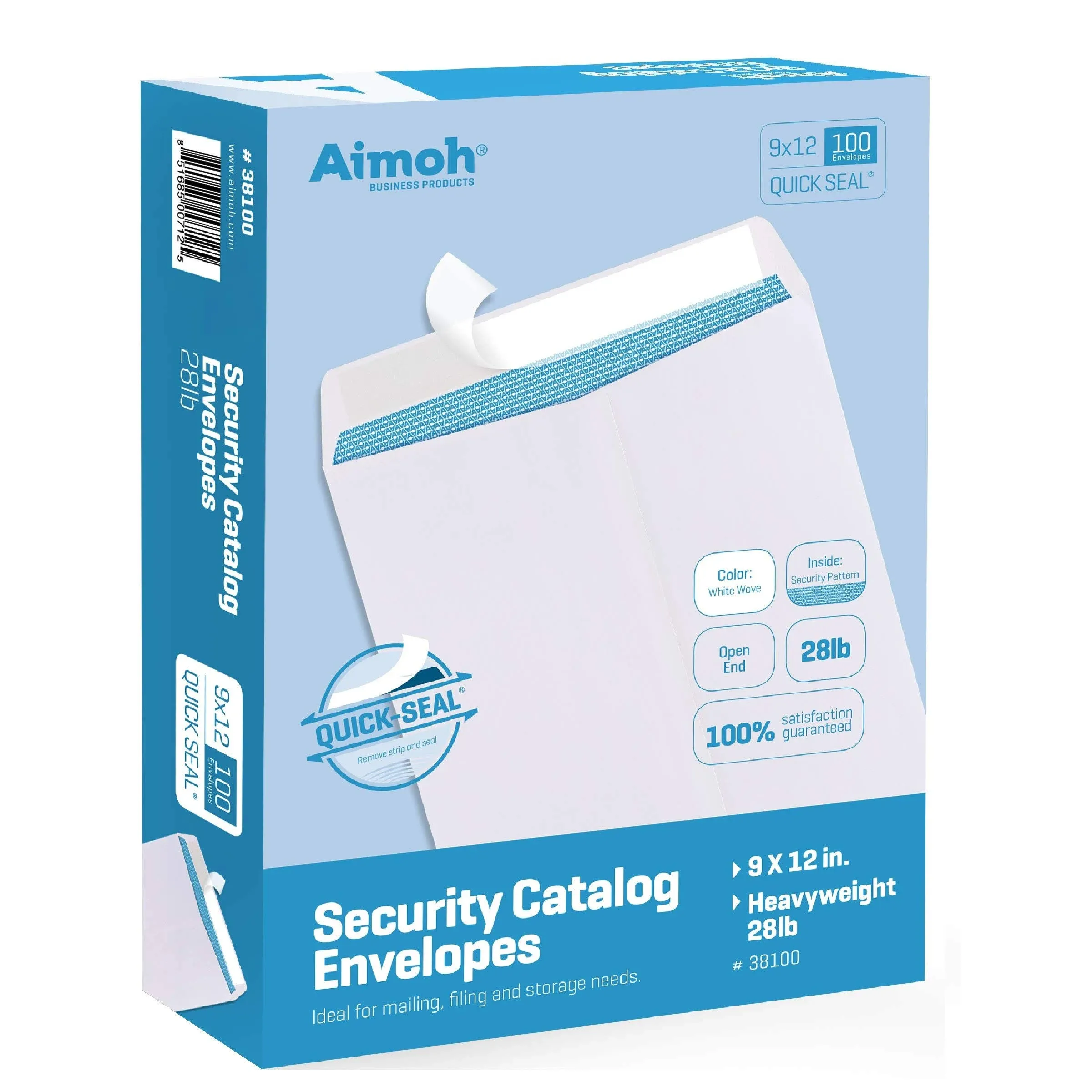 15 9 x 12 Self Seal Security White Catalog Envelopes