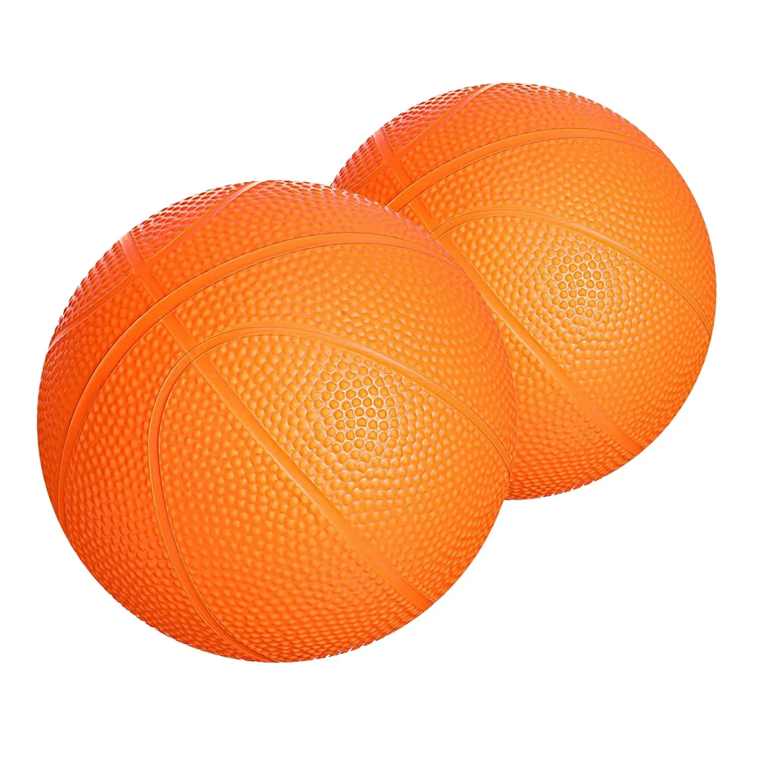 Botabee - Set of 2 Kids Basketball - 6 Inch Mini Rubber Ball for Little Tikes - Toddler Balls for Indoor/Outdoor Play - Ideal Gift Toy for Boys - Lightweight and Soft Replacement Toys (Orange)