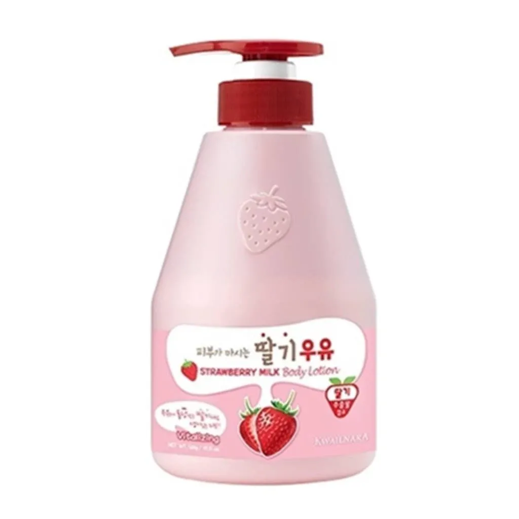 Kwailnara - Milk Body Lotion - 560g - Strawberry