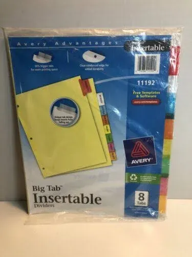 Avery Big Tab Insertable Dividers