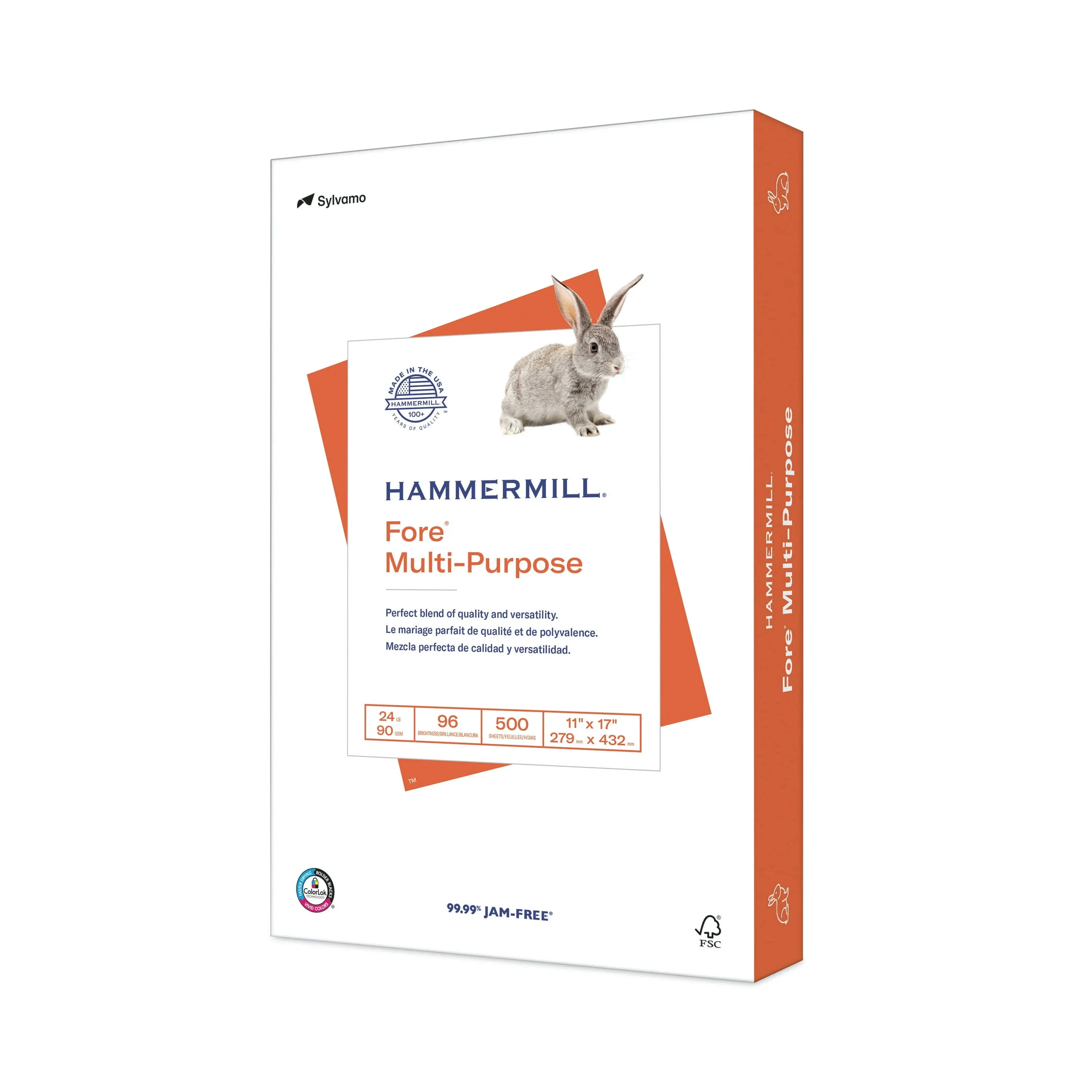 Hammermill Fore Mp Multipurpose Paper 96 Bright 24-Pound 11 x 17 White 500