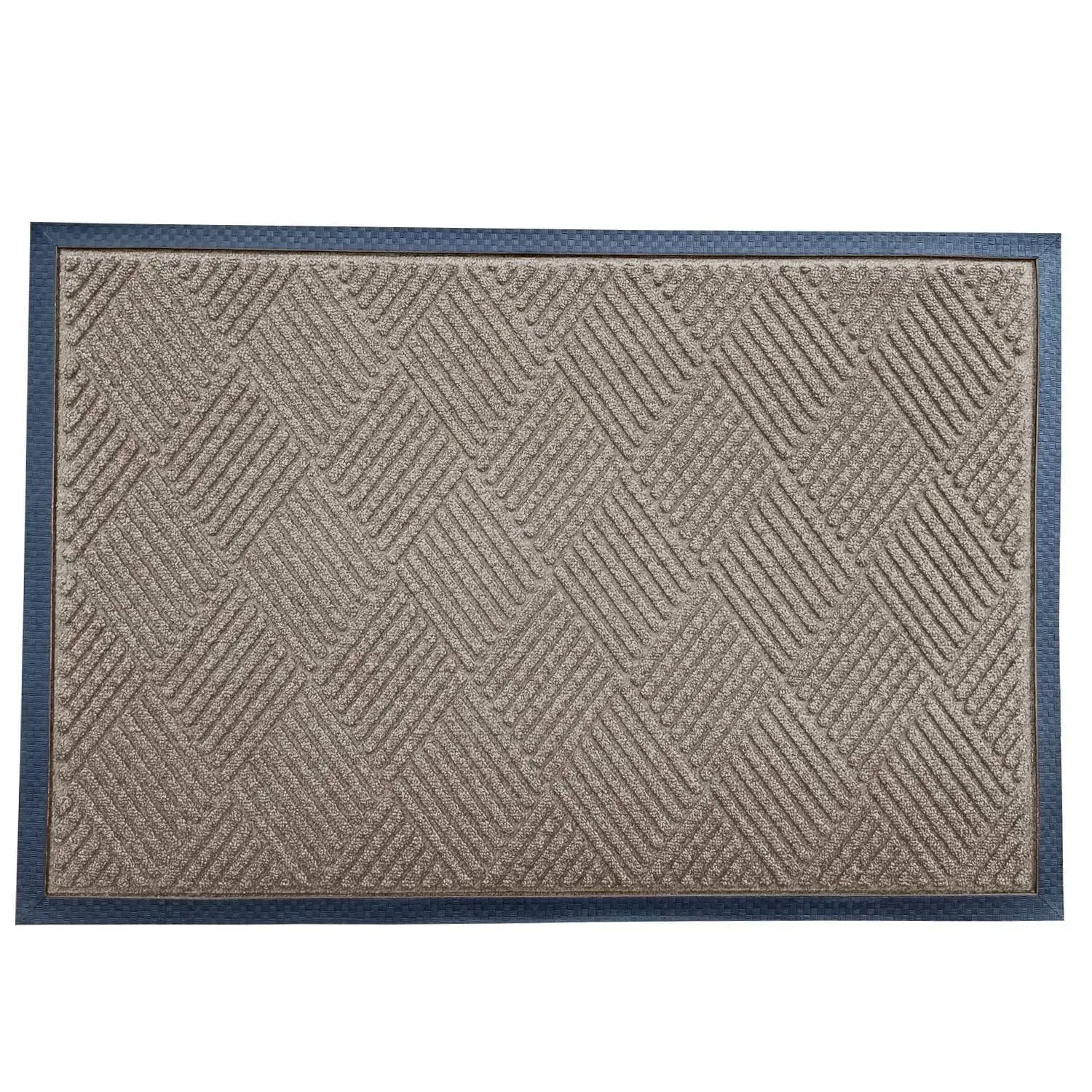 Envelor Door Mat Indoor/Outdoor Mats for Home Entrance Low Profile Doormat Indoor Floor Mat Patio Entry Mat Heavy Duty Mat Garage Door Mat Entrance Thin Door Mat, Button, 24 x 36 Inches, Blue