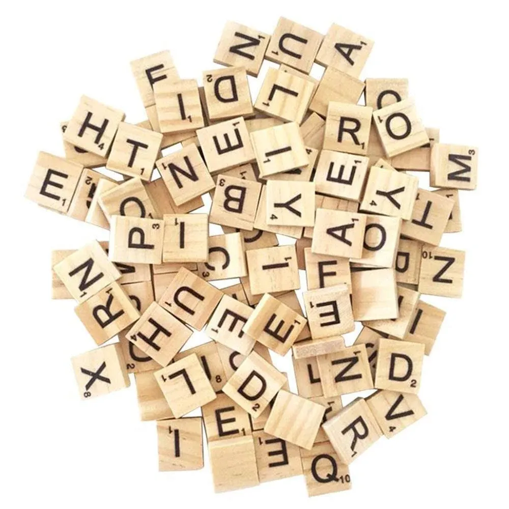 1000PCS Scrabble Letters for Crafts - DIY Wood Gift Decoration - Making Alphabet