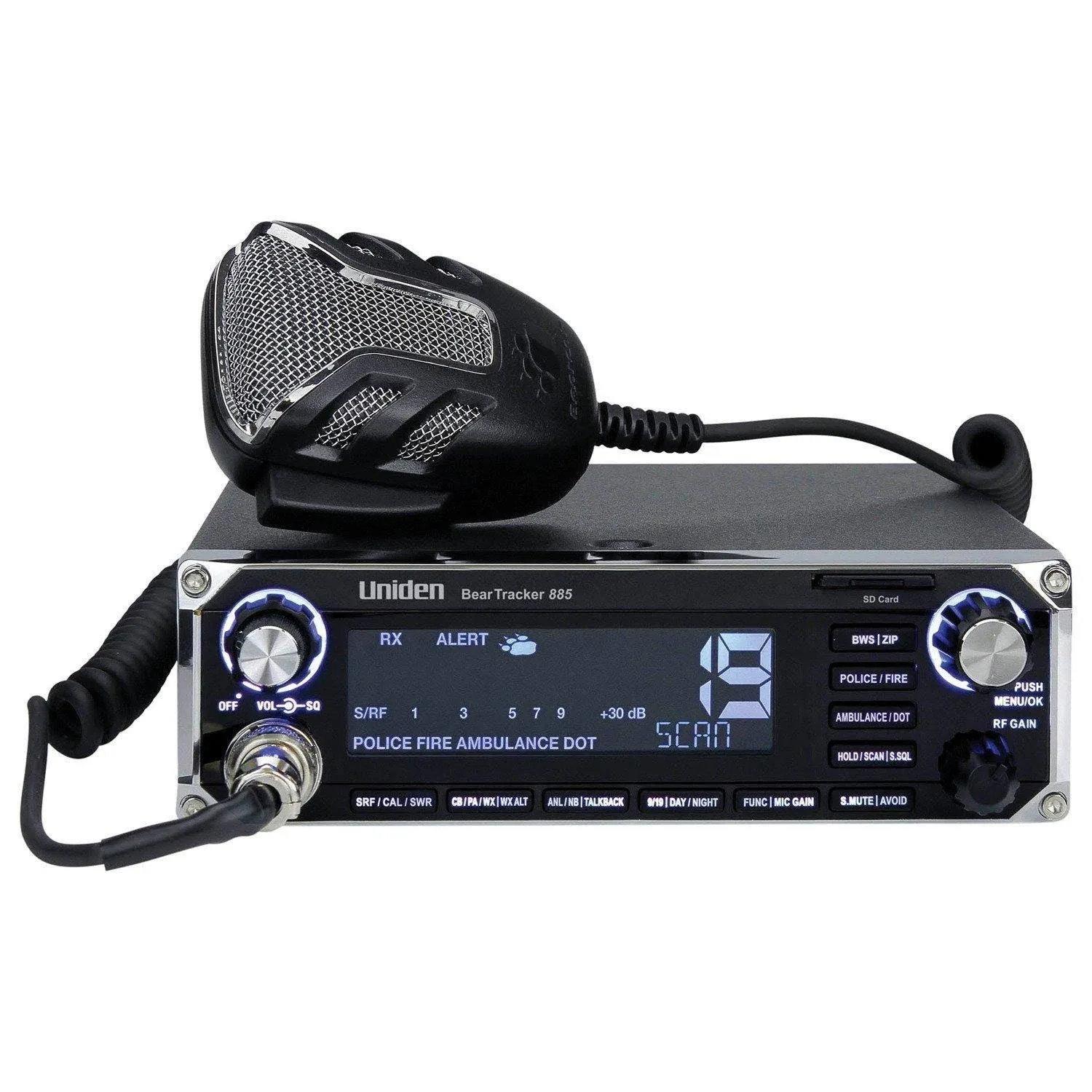 Uniden Hybrid CB Radio/ Digital Scanner with BearTracker Warning System