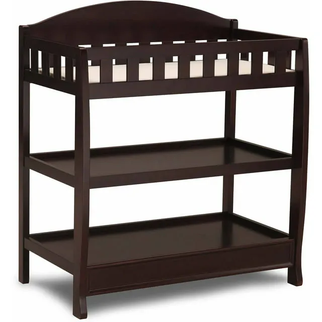 Delta Children Infant Changing Table with Pad - Dark Chocolate