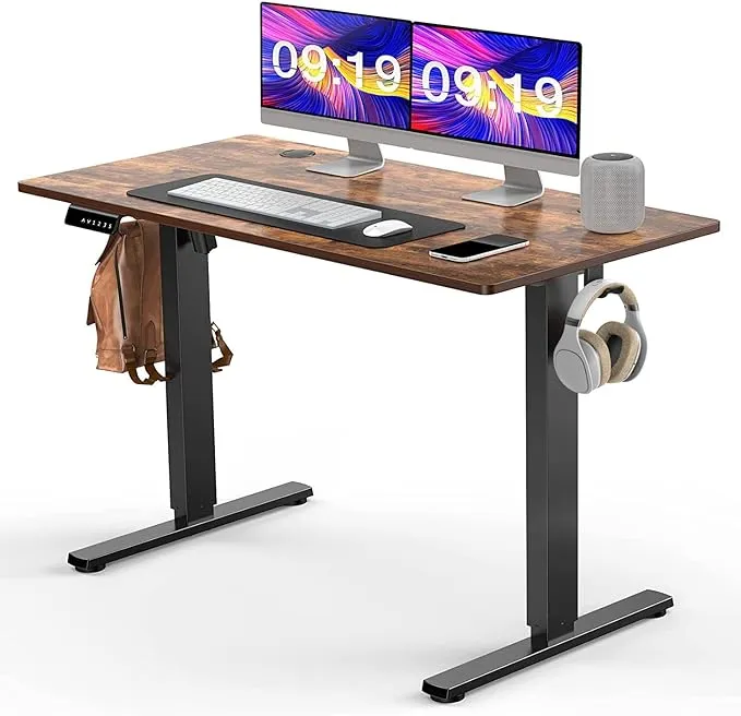 Standing Desk, 48 X 24 in Electric Height Adjustable Computer Desk Home Office D