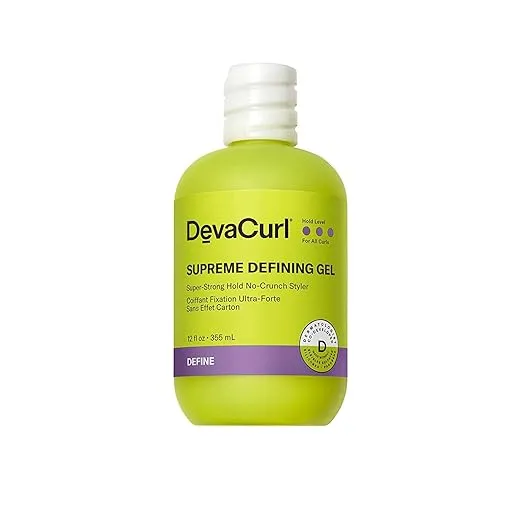 DevaCurl Supreme Defining Gel Super-Strong Hold No-Crunch Styler, Bright Breeze, 12 fl. oz.