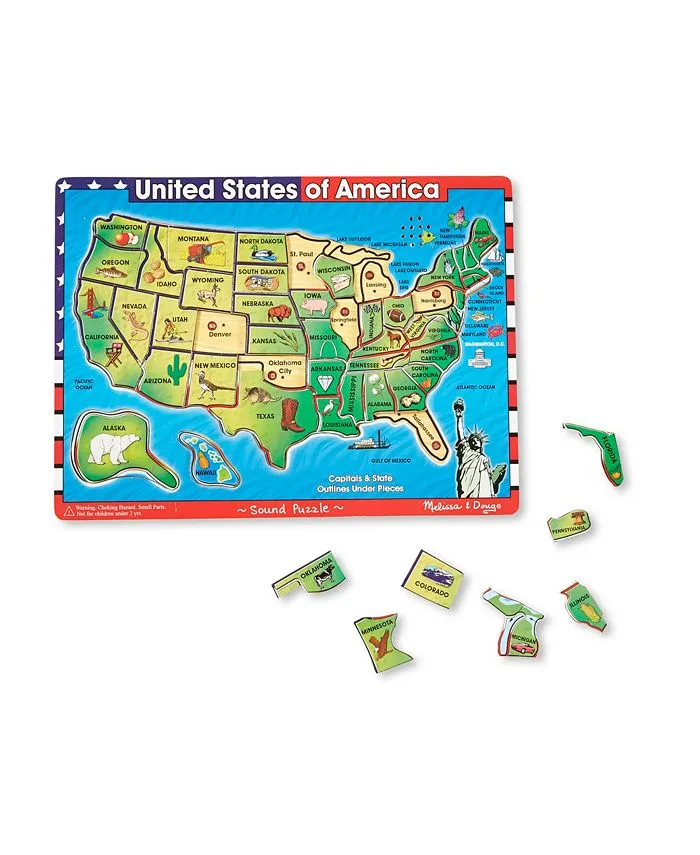 Melissa & Doug USA Map Sound Puzzle