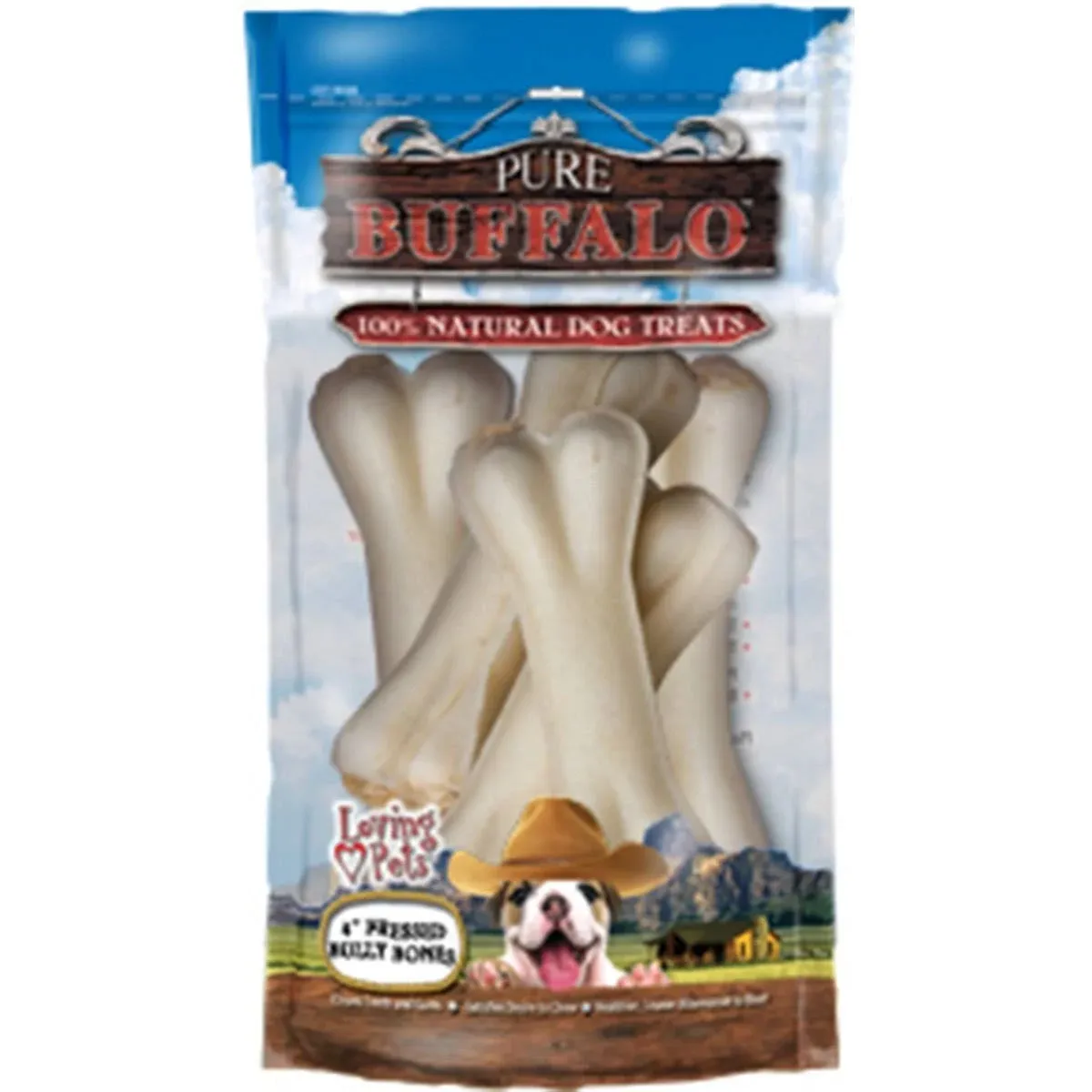 Loving Pets Pure Buffalo Pressed Bully Bone